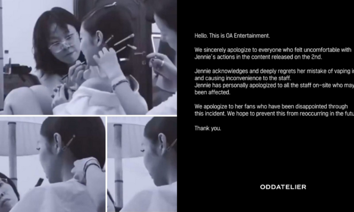Công ty quản lý của Jennie xác nhận nữ ca sĩ hút thuốc lá điện tử