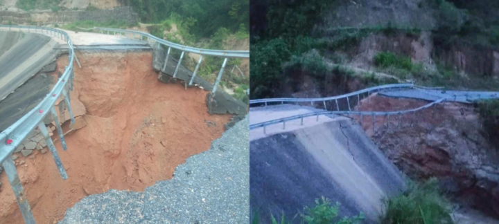 Hà Giang: Mưa lũ cuốn trôi một đoạn đường quốc lộ, giao thông tê liệt