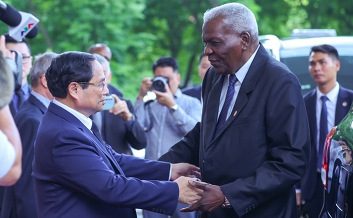 Thủ tướng tiếp Chủ tịch Quốc hội Cuba sang dự lễ tang Tổng Bí thư Nguyễn Phú Trọng