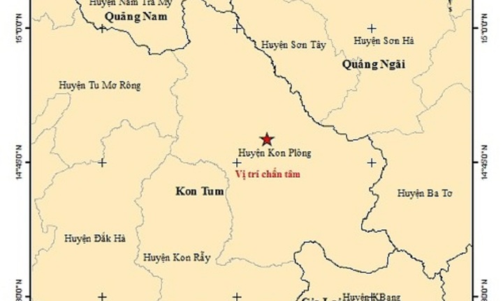 Động đất 3.3 độ richter ở Kon Tum