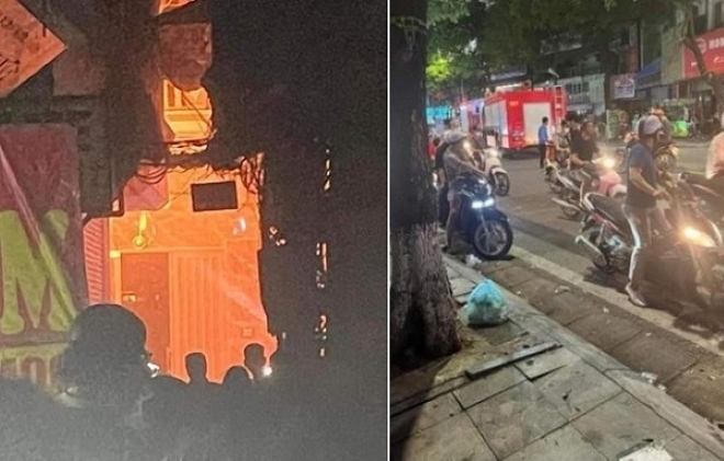 Hà Nội: Cháy dây điện trong ngõ sâu phố Lê Thanh Nghị