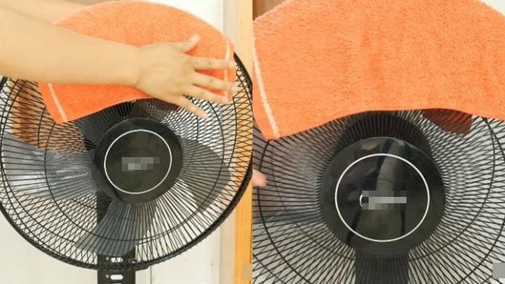 Tác dụng của việc đắp khăn ướt lên quạt