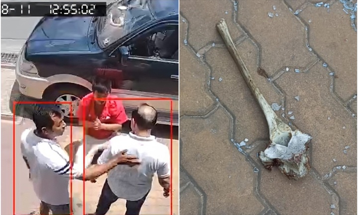 Tạm giữ người đàn ông dùng xương bò đập vỡ kính ô tô, bắt tài xế quỳ