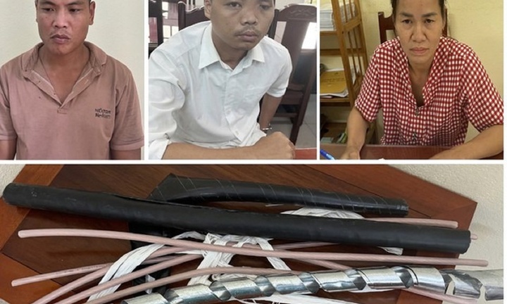 Triệt phá ổ nhóm ở Thanh Hóa trộm hàng tấn dây cáp điện, gây thiệt hại 6 tỷ đồng