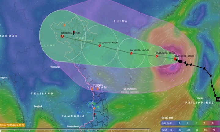 Bão số 3 - bão Yagi mạnh cỡ nào sau khi vào Biển Đông? 