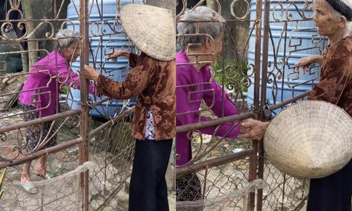 99 tuổi vẫn đến thăm em gái, cuộc trò chuyện qua cánh cổng khiến ai nấy xúc động