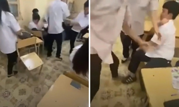 Vụ clip nam sinh Hà Nội bị đánh túi bụi trong lớp học : Hiệu trưởng lên tiếng