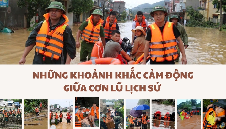 Những khoảnh khắc lay động triệu trái tim giữa cơn lũ lịch sử