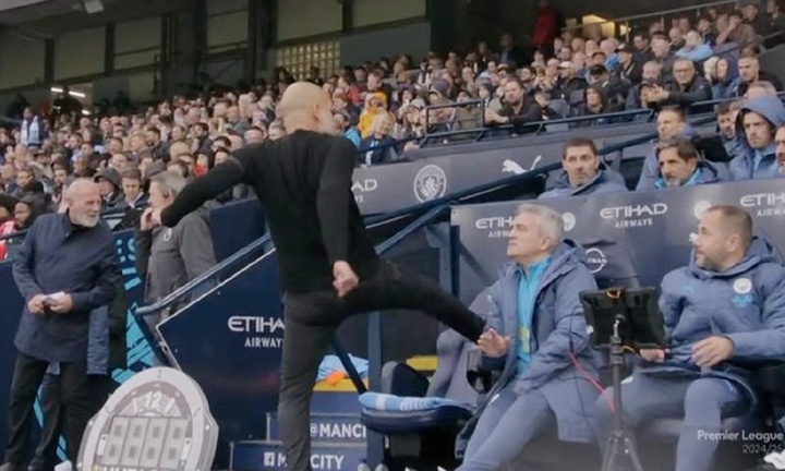 Pep Guardiola nổi điên đạp tung băng ghế chỉ đạo