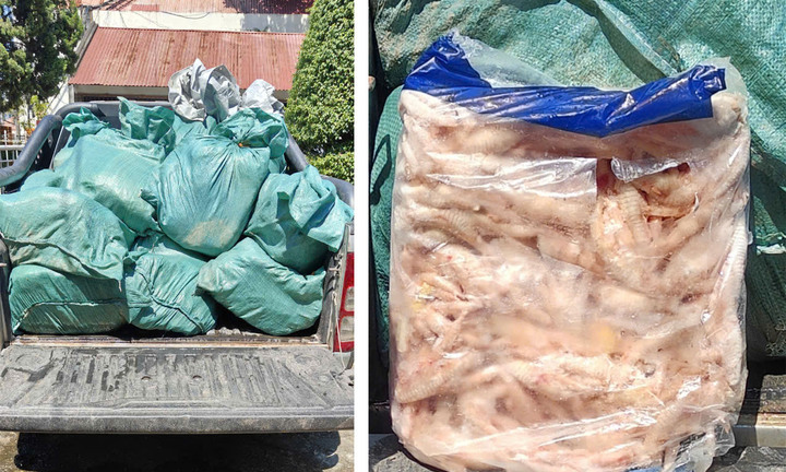 Cao Bằng: Phát hiện 1,2 tấn chân gà đông lạnh không rõ nguồn gốc xuất xứ