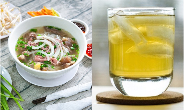 Ăn phở, uống trà đá cùng lúc có gây hại?