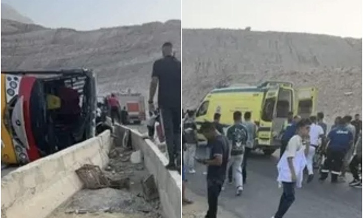 Ai Cập: Xe bus chở sinh viên Đại học Galala bị lật nhào, 45 người thương vong