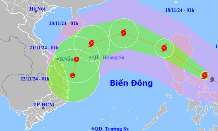 Siêu bão Manyi mạnh hơn siêu bão Yagi, sắp đi vào biển Đông