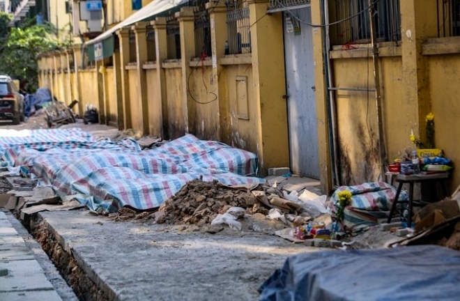 Di dời toàn bộ số hài cốt ở phố Tây Sơn về nơi an táng mới