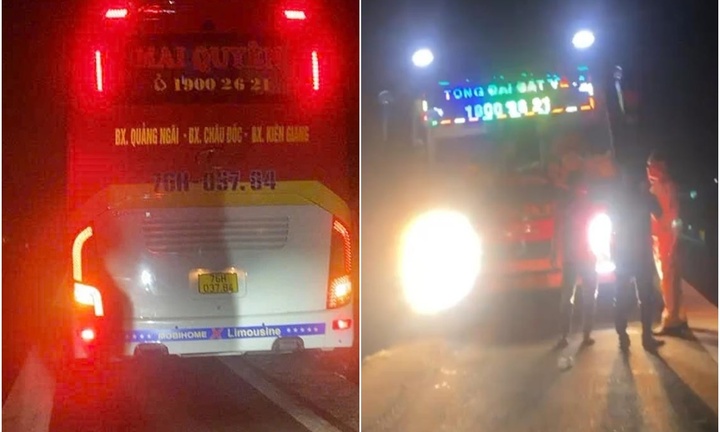 Phạt nặng tài xế dừng xe trên cao tốc, để khách đi vệ sinh dọc hàng rào hộ lan