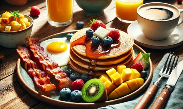 Thực đơn trong bữa sáng giúp 