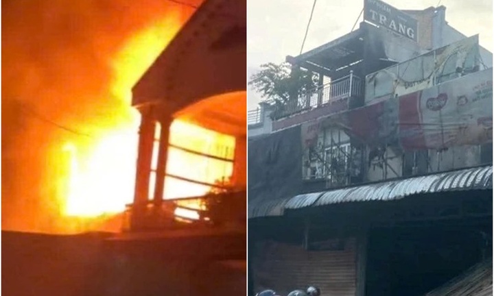 Hai căn nhà liền kề ở Đồng Nai cháy dữ dội, 8 người may mắn thoát nạn 
