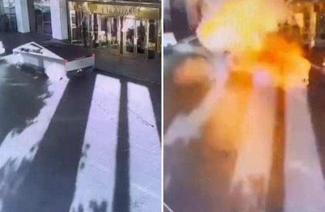 Clip: Khoảnh khắc xe điện phát nổ 