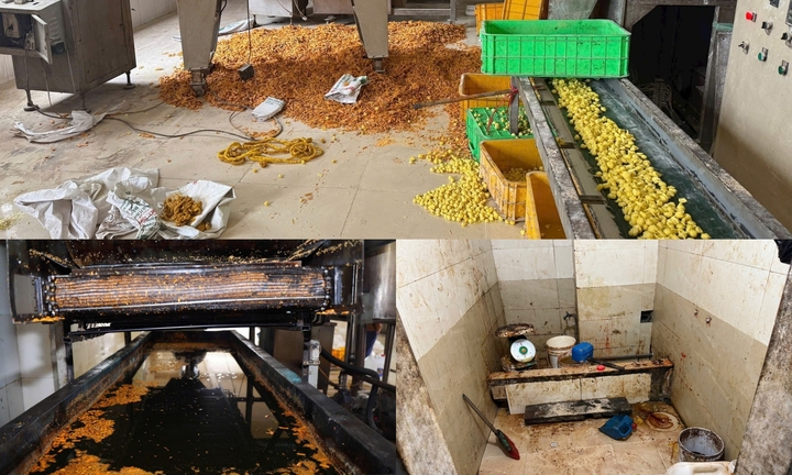Kiểm tra đột xuất, phát hiện sự thật rùng mình bên trong xưởng sản xuất bim bim tại Hà Nội