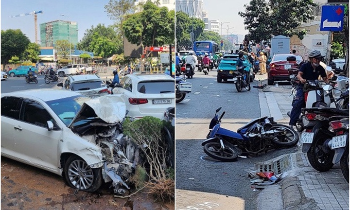 Vụ ôtô tông 12 xe, nhiều người bị thương ở TP.HCM: Nhân chứng kể phút kinh hoàng