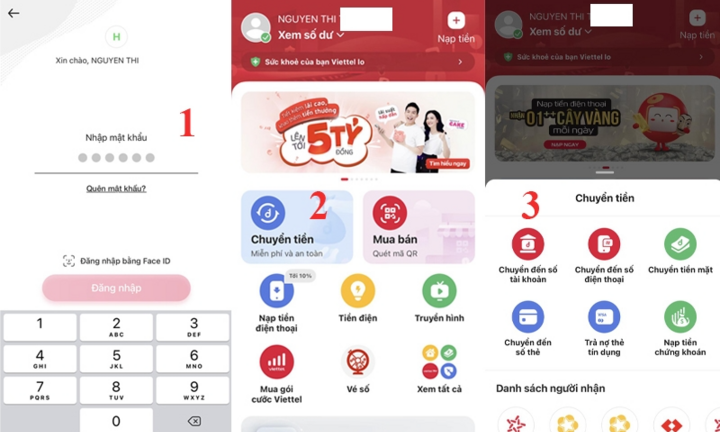 Cách chuyển tiền từ điện thoại Viettel sang tài khoản ngân hàng?