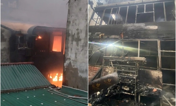 Hà Nội: Ngôi nhà 3 tầng bốc cháy ngùn ngụt, 1 người tử vong