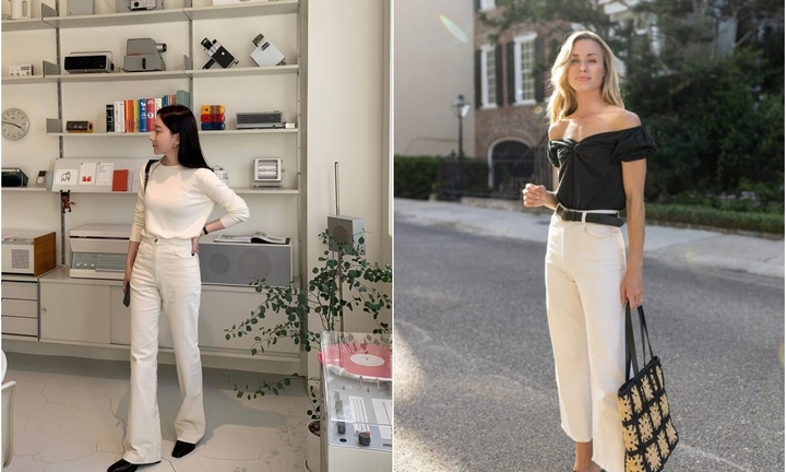 Áo màu gì hợp với quần trắng?