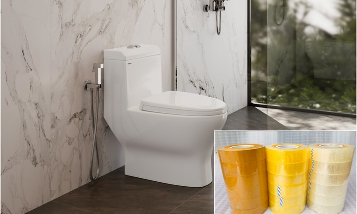  Cách thông tắc bồn cầu cực hiệu quả bằng băng dính