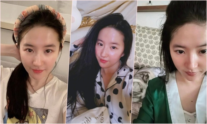 Lưu Diệc Phi khoe ảnh mặt mộc đẹp không tỳ vết ở tuổi U40