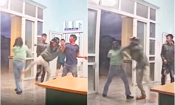 Clip: Phẫn nộ nữ nhân viên y tế bị nhóm người đàn ông hành hung