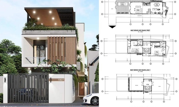 Chi phí xây nhà phố 2 tầng 1 tum hiện đại hết khoảng bao nhiêu tiền?