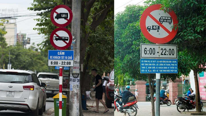 Biển cấm xe khách có cấm xe tải không?