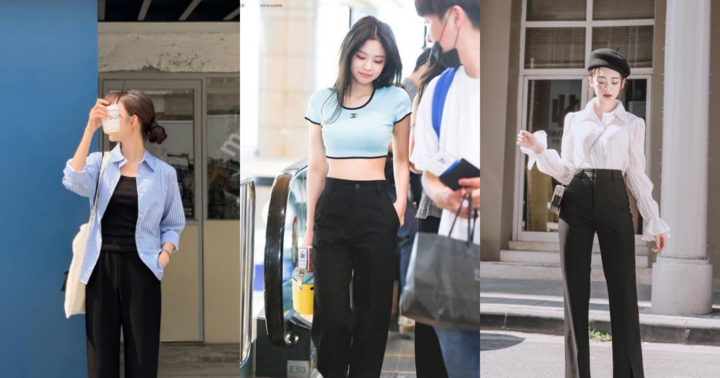 Cách mix quần âu đen giảm bớt sự nhàm chán