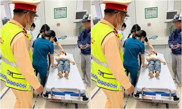 CSGT kịp thời hỗ trợ, mở đường đưa cháu bé có dấu hiệu ngưng thở đến bệnh viện