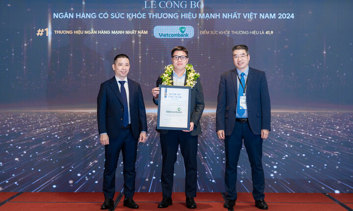 Vietcombank tiếp tục dẫn đầu ngành ngân hàng về sức khỏe thương hiệu