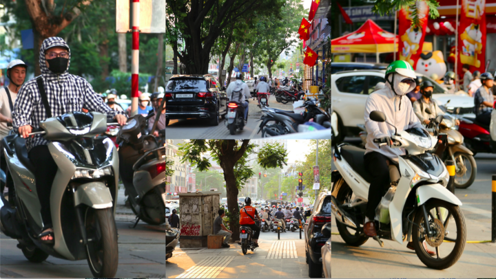 Loạt tài xế ngậm ngùi nhận mức phạt 5 triệu đồng vì đi xe máy lên vỉa hè