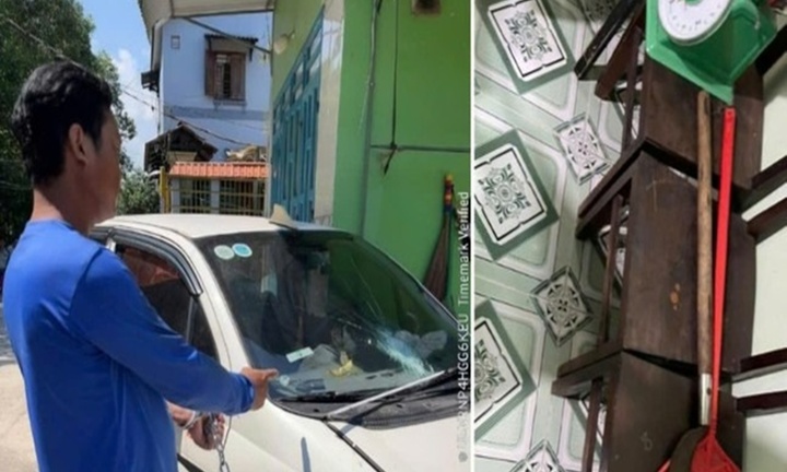 Tạm giữ đối tượng dùng dao rựa chém kính, đèn xe ô tô ở Đồng Nai