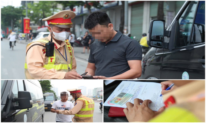 CSGT ghi hình xử lý loạt xe khách dừng đỗ sai quy định