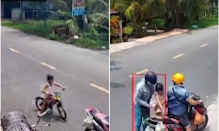 Clip: Camera ghi cảnh bé gái 7 tuổi bị 2 