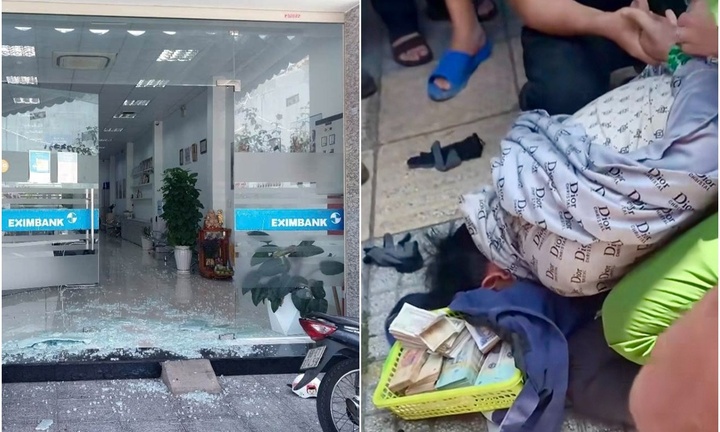 Clip: Bắt đối tượng liều lĩnh cướp rổ tiền tại ngân hàng ở Vũng Tàu