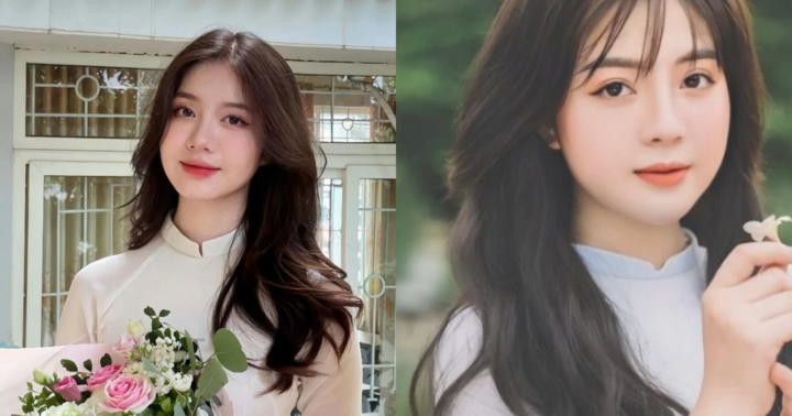 Kiểu tóc mặc áo dài cho mặt tròn