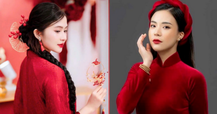 Kiểu tóc mặc áo dài cho cô dâu