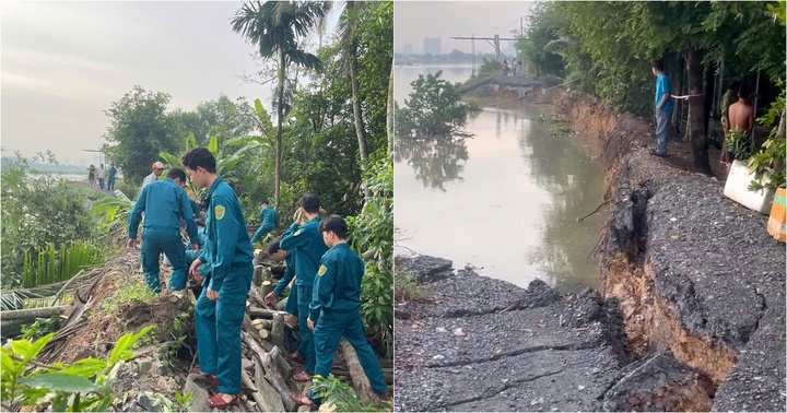 Khoảng 100m đê sông Sài Gòn bị sạt lở, TP.HCM di dời khẩn cấp 4 hộ dân