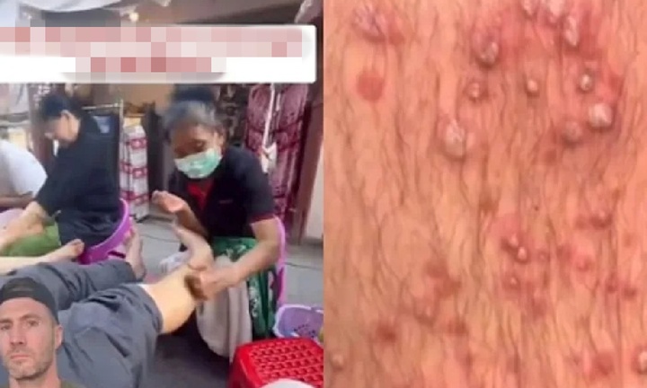 Đi massage chân giá rẻ ở Thái Lan, người đàn ông 