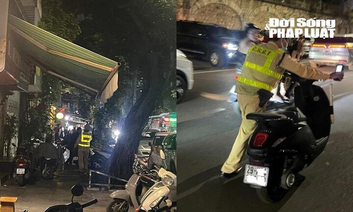 Bị CSGT kiểm tra nồng độ cồn, thanh niên vi phạm vứt xe máy tháo chạy giữa phố cổ Hà Nội