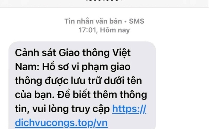 Công an TP.HCM cảnh báo hình thức lừa đảo mới: Gửi tin nhắn yêu cầu nộp phạt vi phạm giao thông