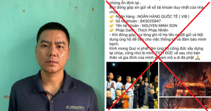 Túng quẫn tài chính, người đàn ông giả danh sư thầy kêu gọi ủng hộ để chiếm đoạt tài sản