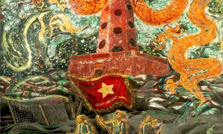 17 tác phẩm sơn mài khổ lớn tái hiện lịch sử dân tộc ra mắt công chúng dịp Quốc khánh 2/9 