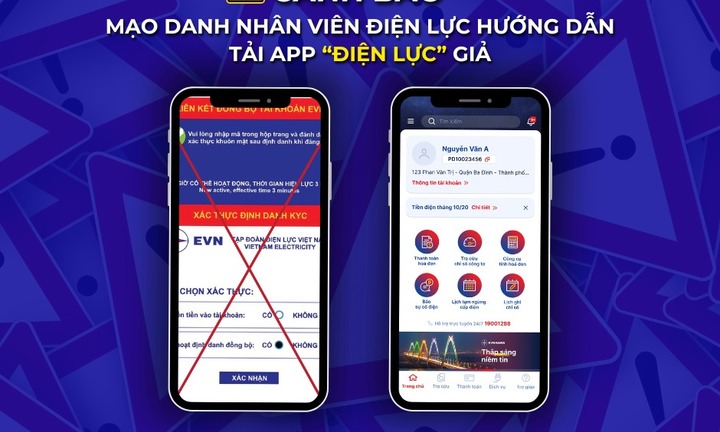 Cài đặt phần mềm điện lực giả mạo, cụ ông ở Hà Nội bị mất hơn 400 triệu đồng