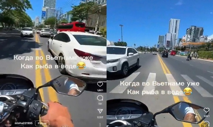 Xác định danh tính người nước ngoài lái xe lạng lách, chạy ngược chiều ở Nha Trang